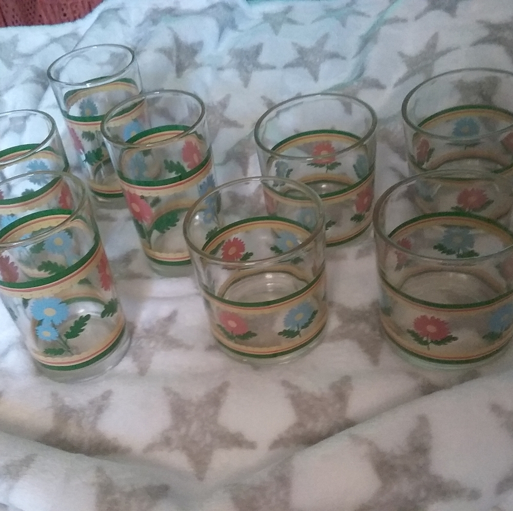 Retro 60s/70s Hazel Atlas 4 Juice & 4 Tumbler